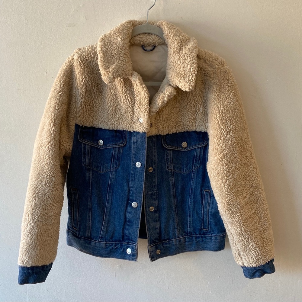 Topshop Sherpa and Denim Jacket